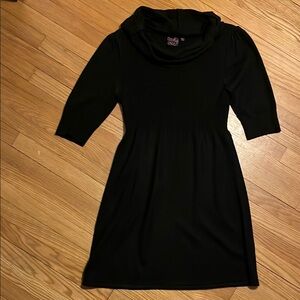 Black Cowl Neck Sweater Dress - Junior’s size xl.